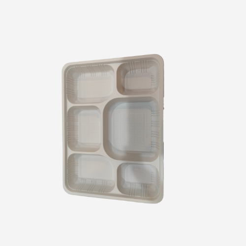 White 7 Compartment Plate with Lid